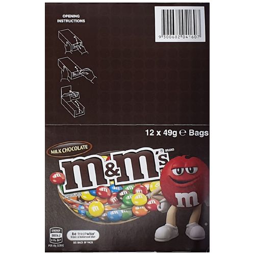 M & Ms Milk Chocolate 49G 12 Pack