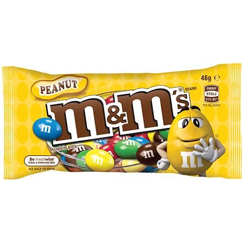M & Ms Peanut 46G 12 Pack