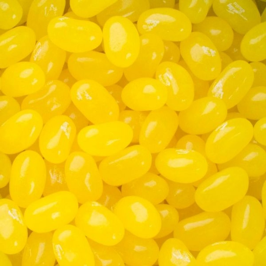 Rainbow Yellow Jelly Beans 1kg yellow fruit flavoured chewy candy beans