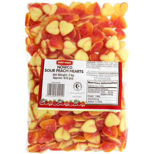 Sour Peach Hearts 2 Kg