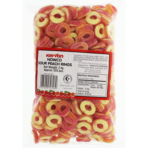 Sour Peach Rings 2 Kg
