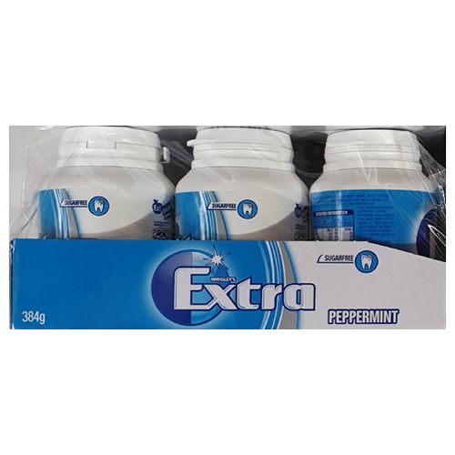 Extra White Peppermint Sugarfree Gum 64G 6 Pack