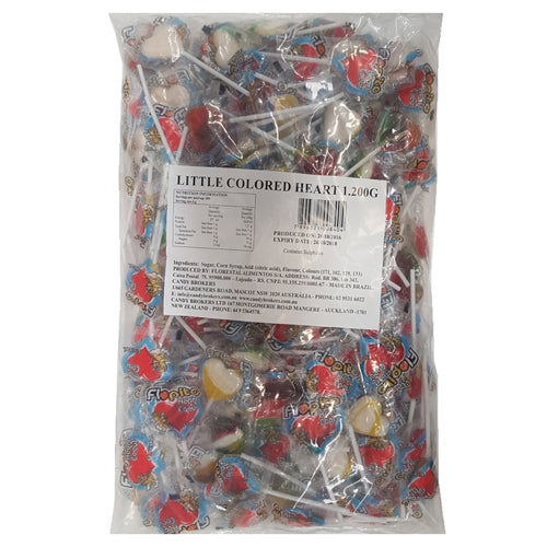 Flopito Lollipops Little Coloured Hearts 6g