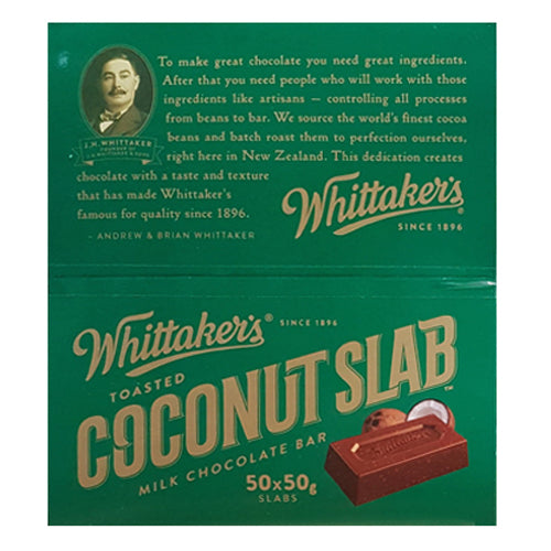 Whittakers Slab Toasted Coconut 50g