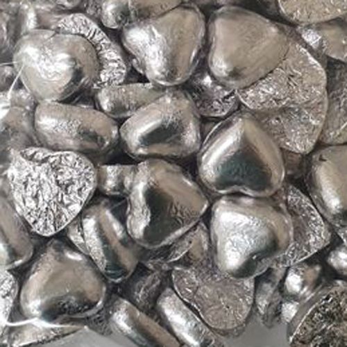 Foiled Chocolate Hearts Silver 1 Kg