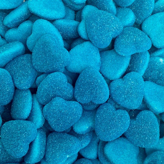 Vidal Shiny Blue Raspberry Hearts