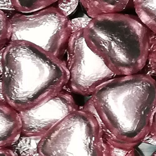 Foiled Chocolate Hearts Rose Gold 1 Kg