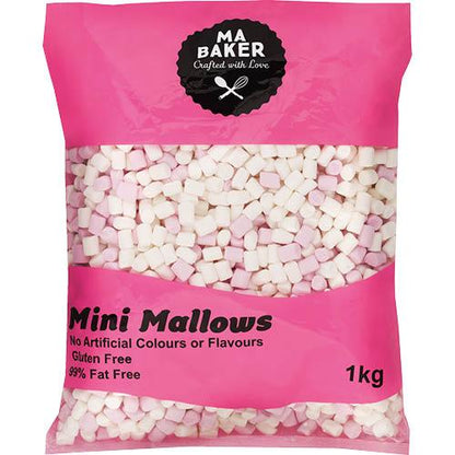 Ma Baker Mini Pink & White Mallows 1KG