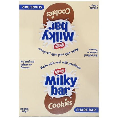 Nestle Milky Bar Milk Chocolate & Cookies King Size 80G 24 Pack