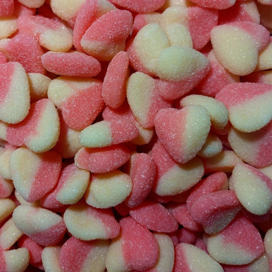 Pink & White Hearts Sugared 2 Kg