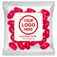 Small clear cellophane packs filled with customizable single or mixed color corporate promo jelly beans