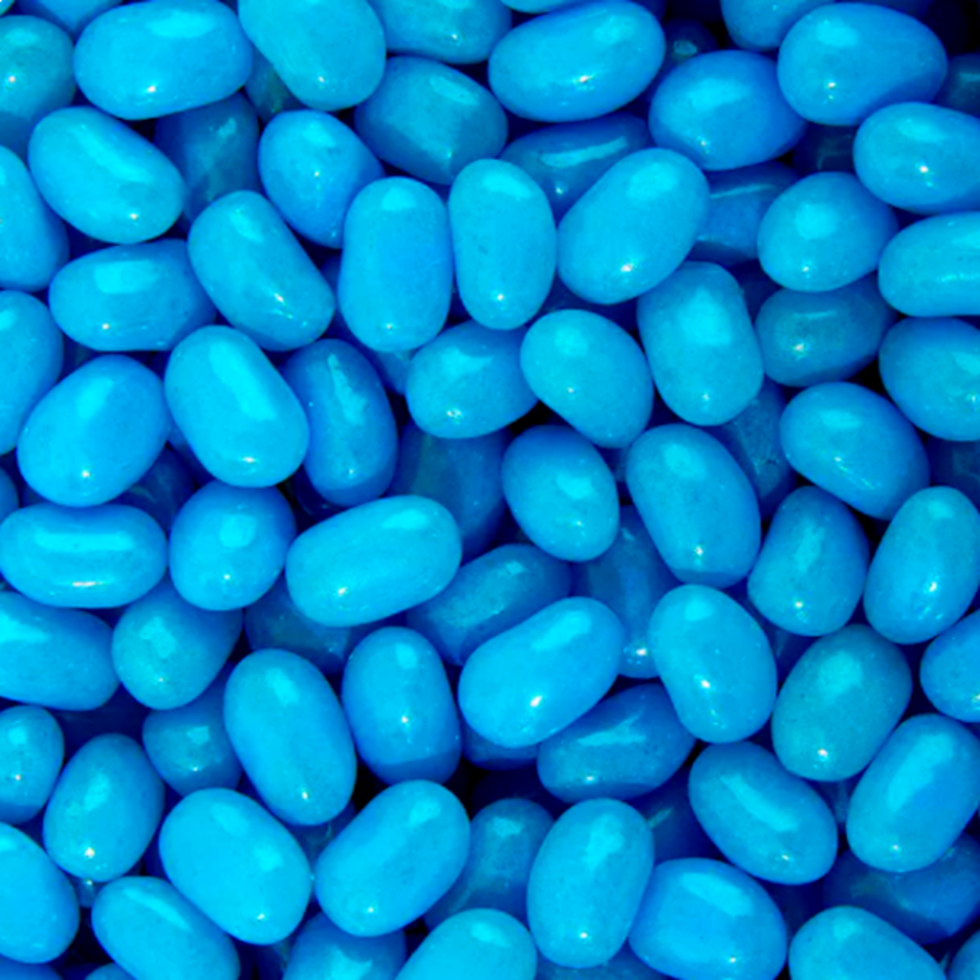 Rainbow Blue Jelly Beans 1kg chewy berry flavoured blue candy beans for parties and events