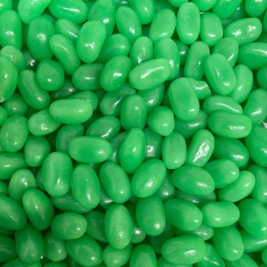 Rainbow Green Jelly Beans 1kg chewy green fruit flavoured candy beans for parties and candy buffets