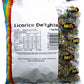 1kg bag of dome shaped licorice flavored jelly lollies completely coated in colorful hundreds and thousands sprinkles