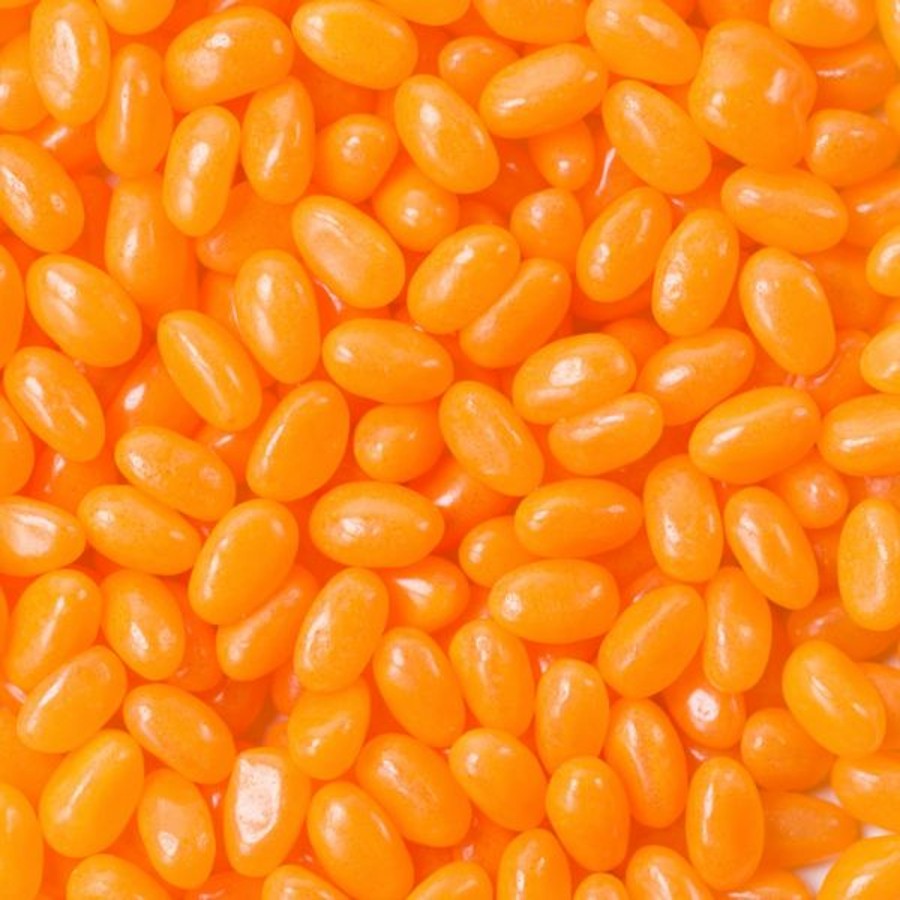 Rainbow Orange Jelly Beans 1kg chewy orange citrus flavoured candy beans for parties and events