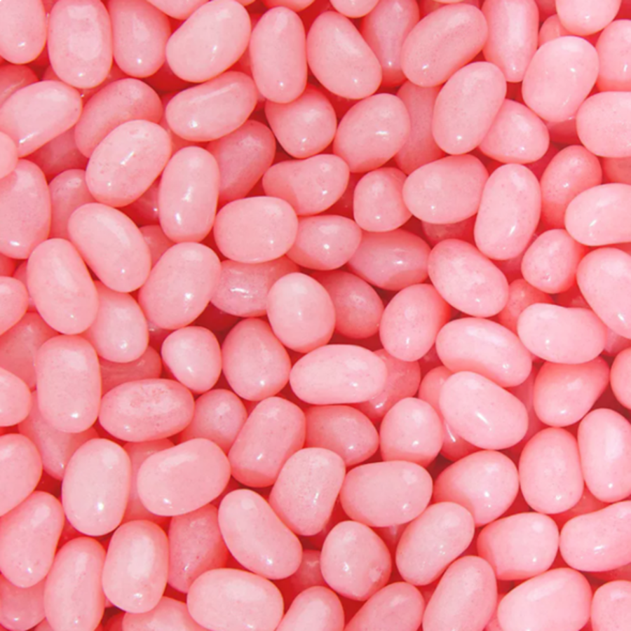 Rainbow Pink Jelly Beans 1kg chewy strawberry flavoured pink candy beans for parties and events
