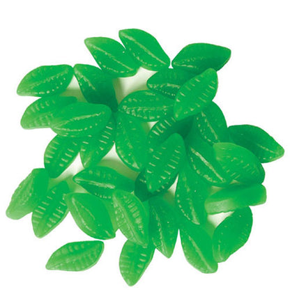 Rainbow Spearmint Leaves chewy spearmint flavoured gummy lollies in a bulk