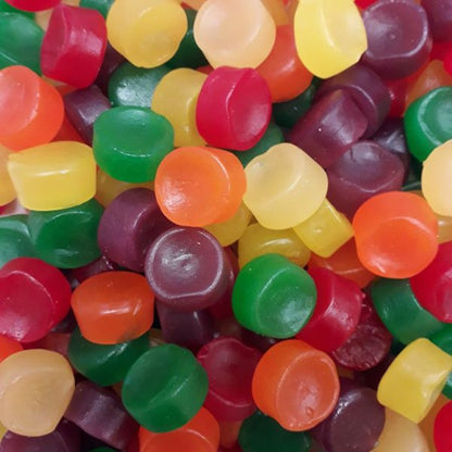 Rainbow Wine Gums bulk bag chewy fruit flavoured gummy lollies