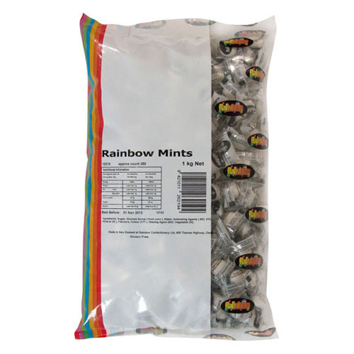Rainbow Individually Wrapped Mints 1Kg
