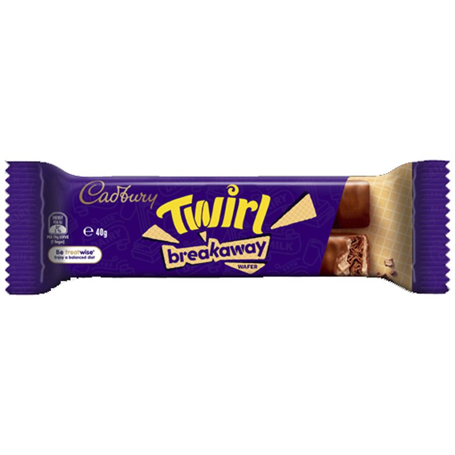 Cadbury Twirl Breakaway Bar 40G 40 Pack
